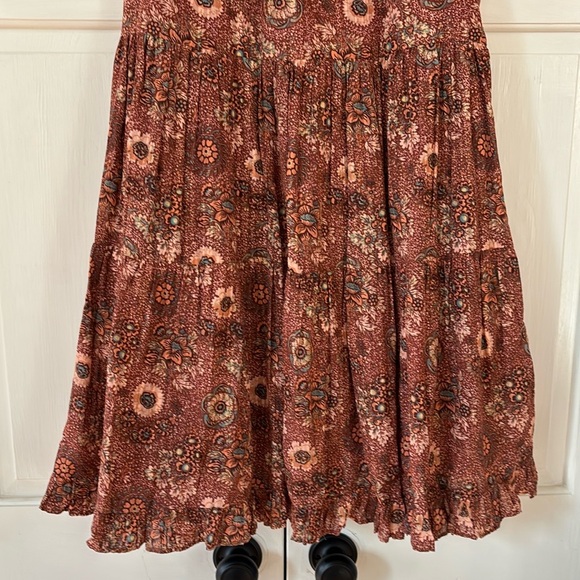 Ulla Johnson Adele Mini Dress Rose Bud Size 16 Floral Ruffle Sleeve Knee Length - Picture 12 of 14